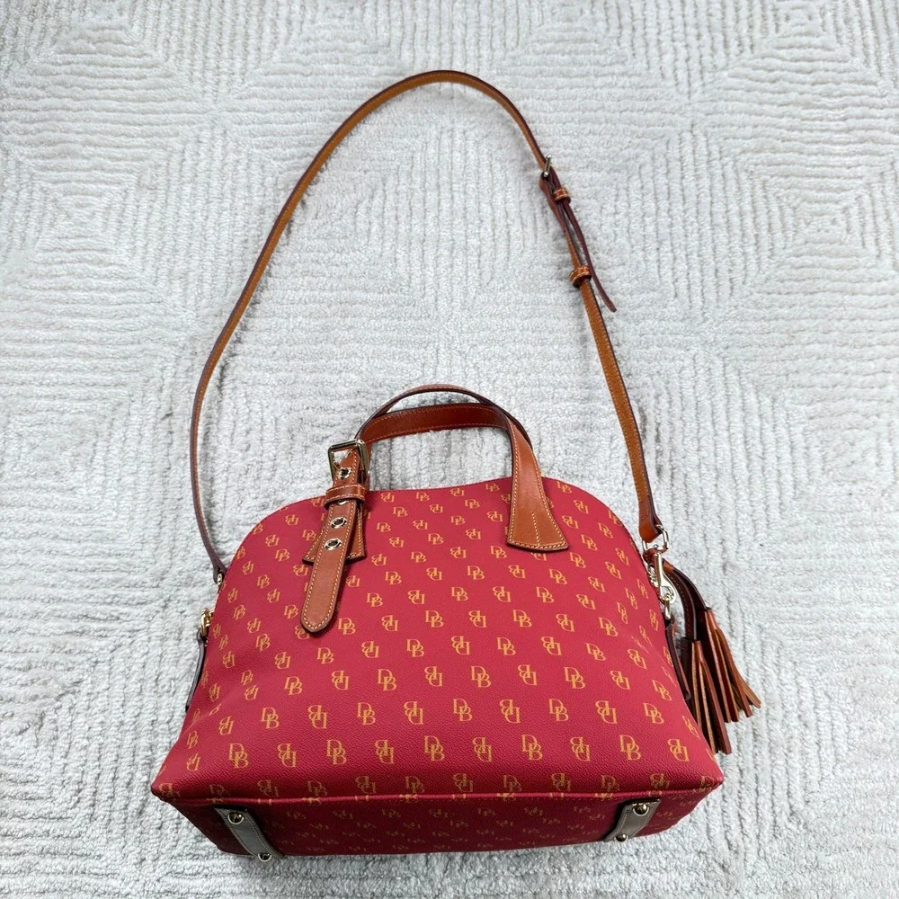 Dooney & Bourke Satchel Bag Women's Gretta Small Audrey Red Monogram Crossbody